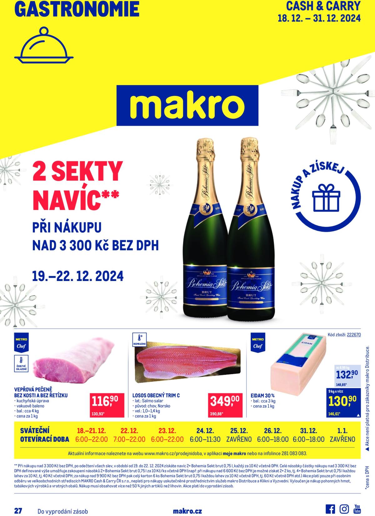 Leták Makro - Gastronomie od 18.12. do 31.12.