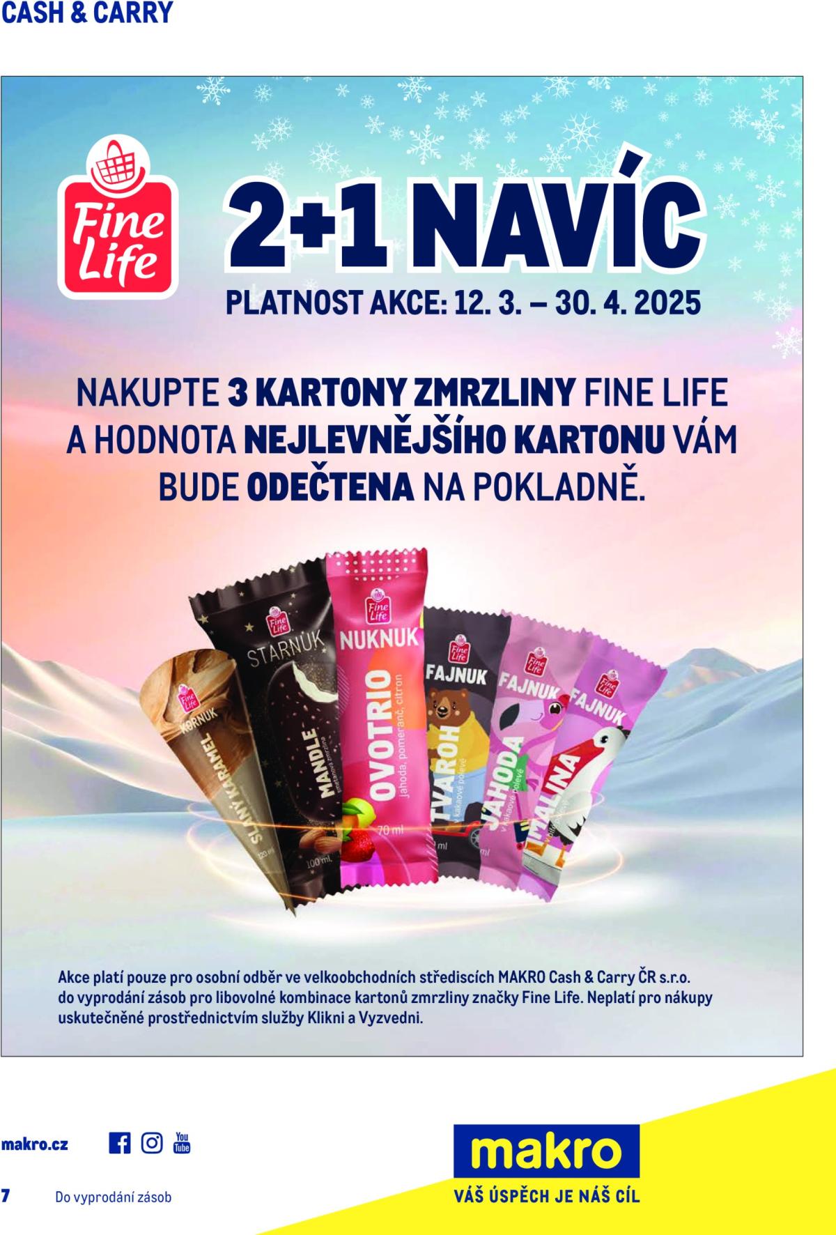 Leták Makro - Fine Life zmrzlina od 12.03. do 30.04.