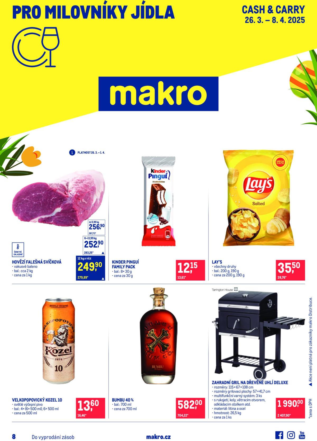 Leták Makro - Pro milovníky jídla od 26.03. do 08.04.