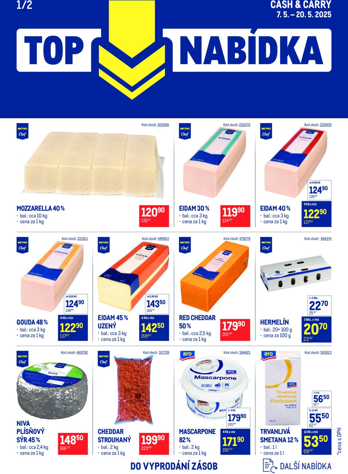 Leták Makro - TOP mléčné výrobky od 07.05. do 20.05.