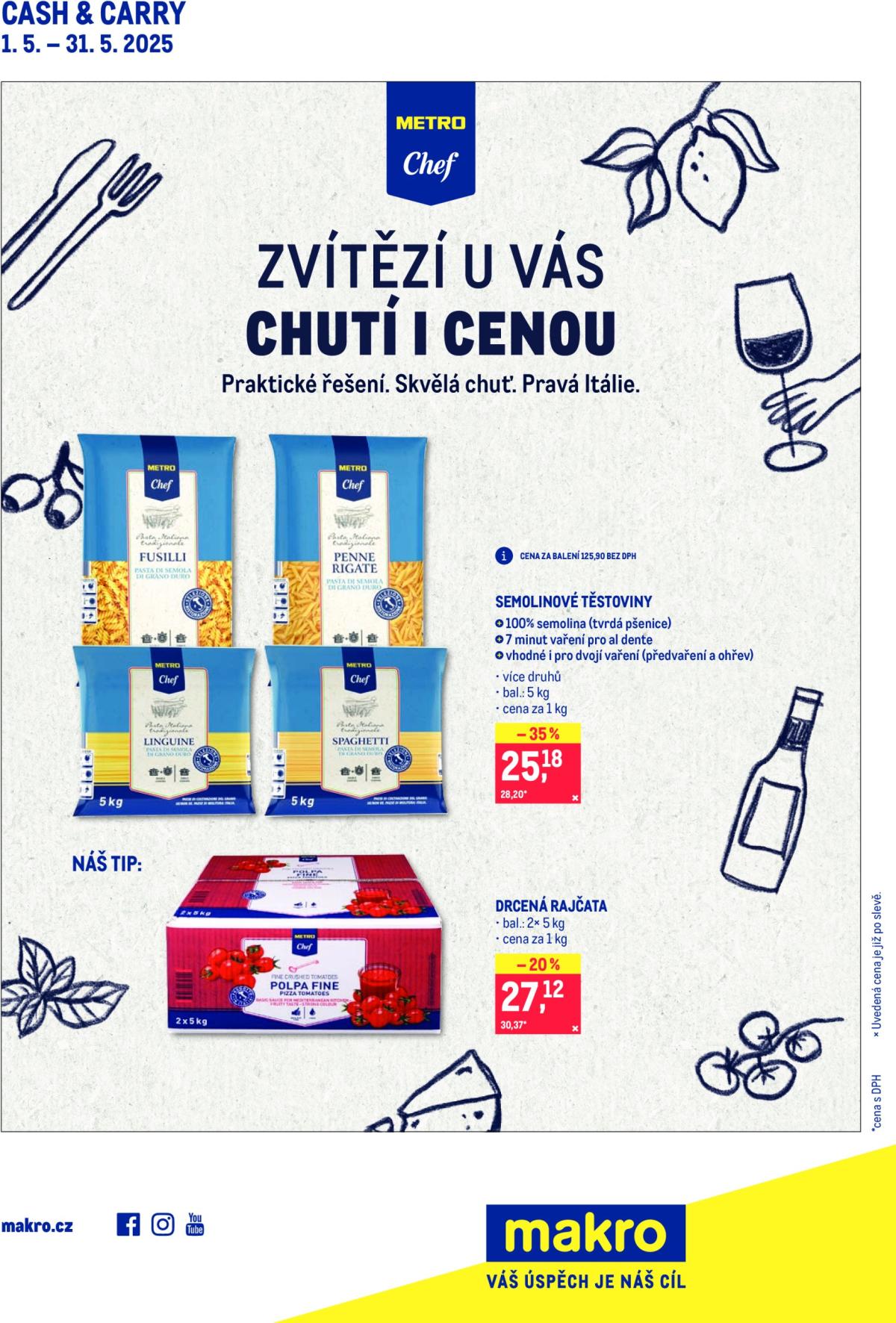 Leták Makro - Pasta od 01.05. do 31.05.