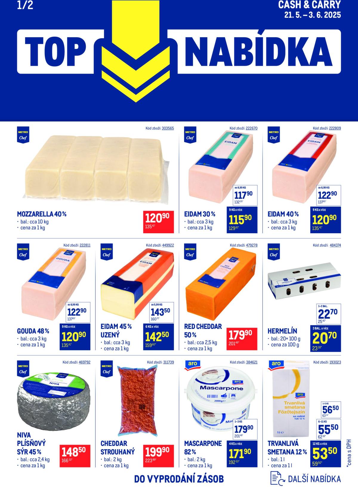 Leták Makro - TOP mléčné výrobky od 21.05. do 03.06.