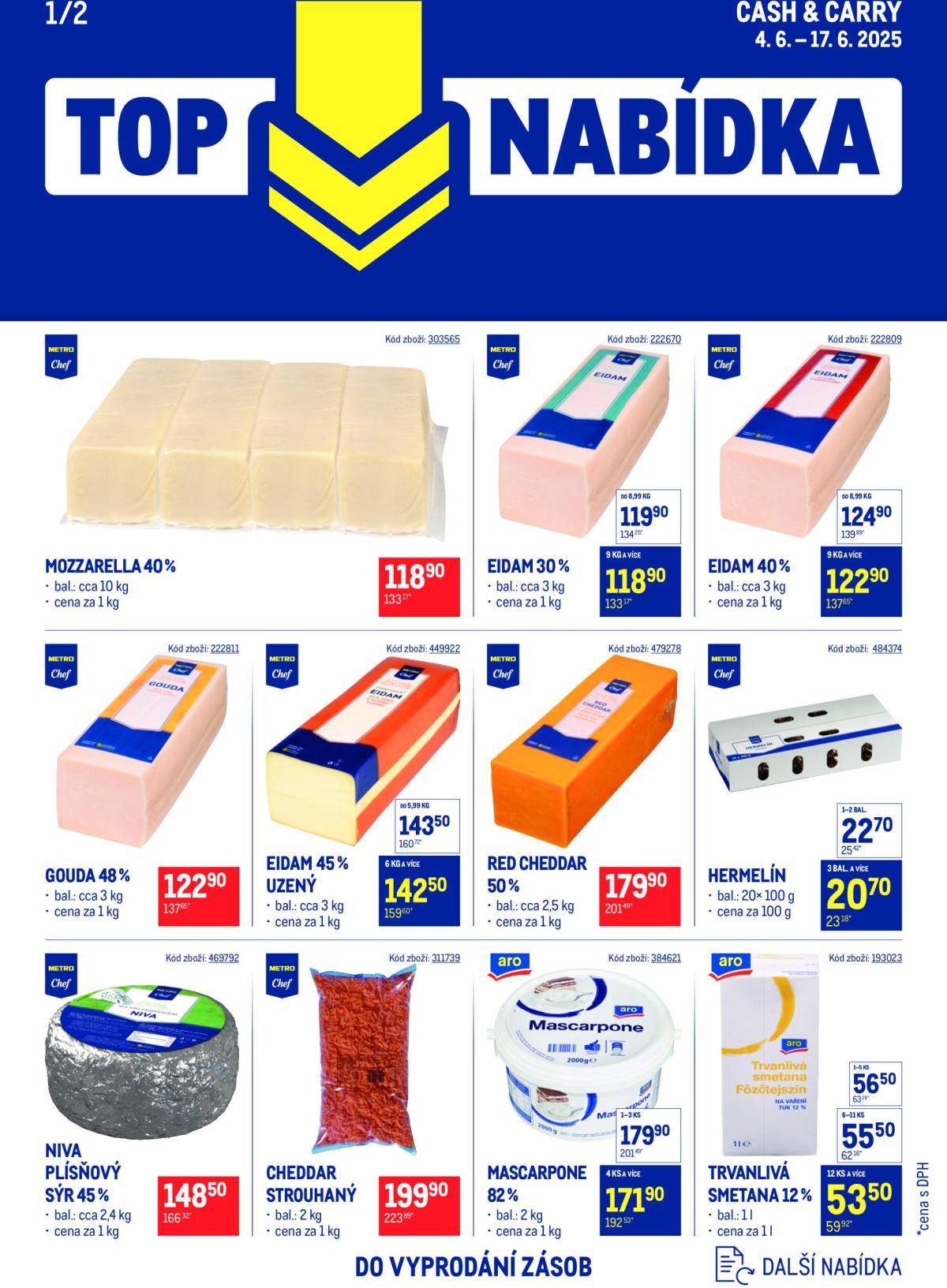 Leták Makro - TOP mléčné výrobky od 04.06. do 17.06.