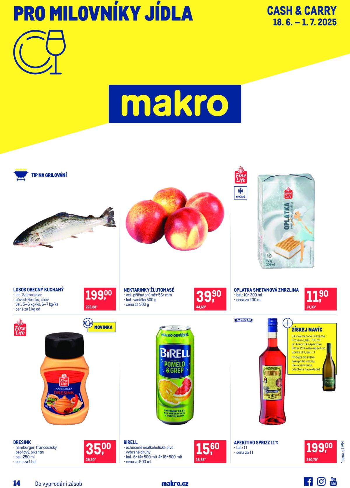 Leták Makro - Pro milovníky jídla od 18.06. do 01.07.