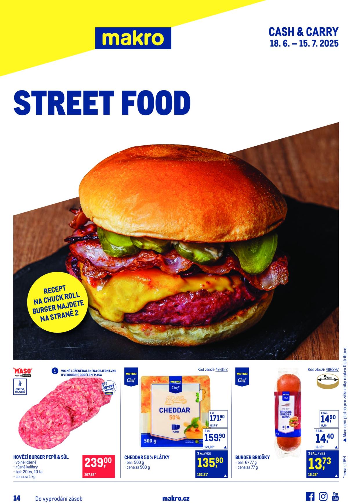 Leták Makro - Street Food od 18.06. do 15.07.