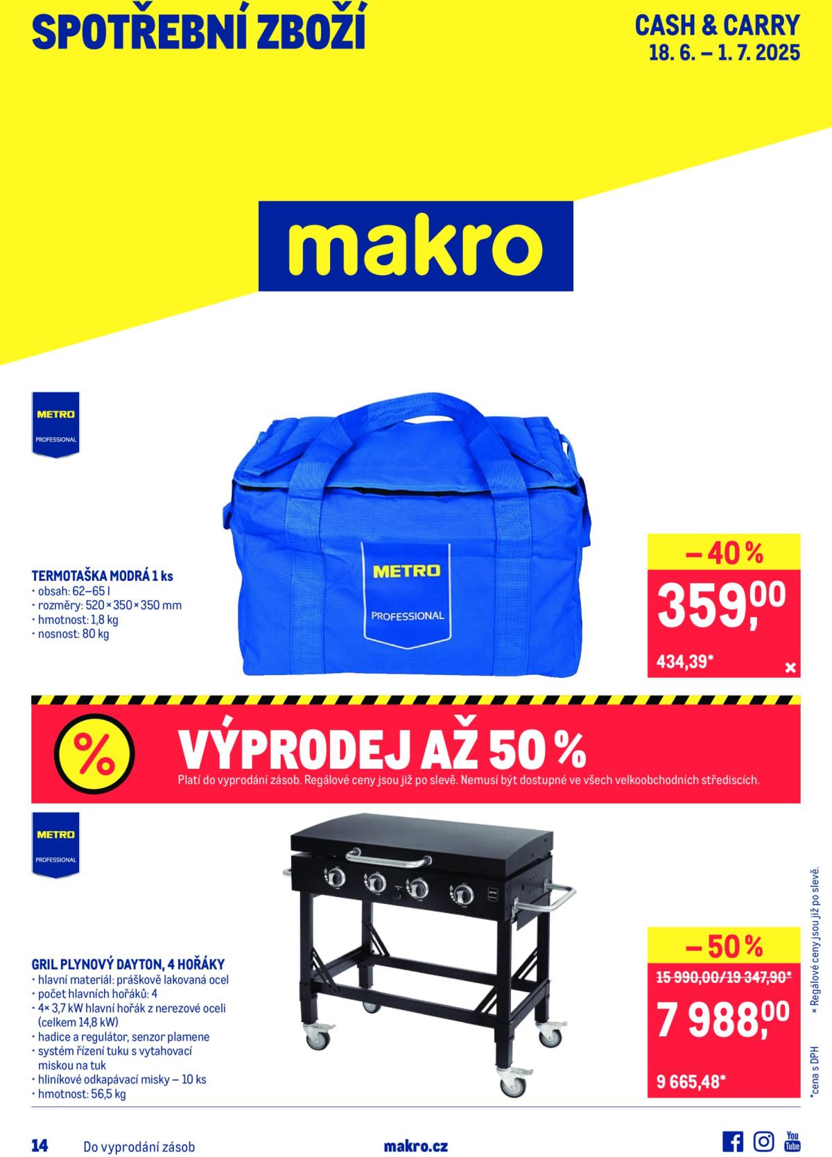 Leták Makro - Spotřební zboží od 18.06. do 01.07.