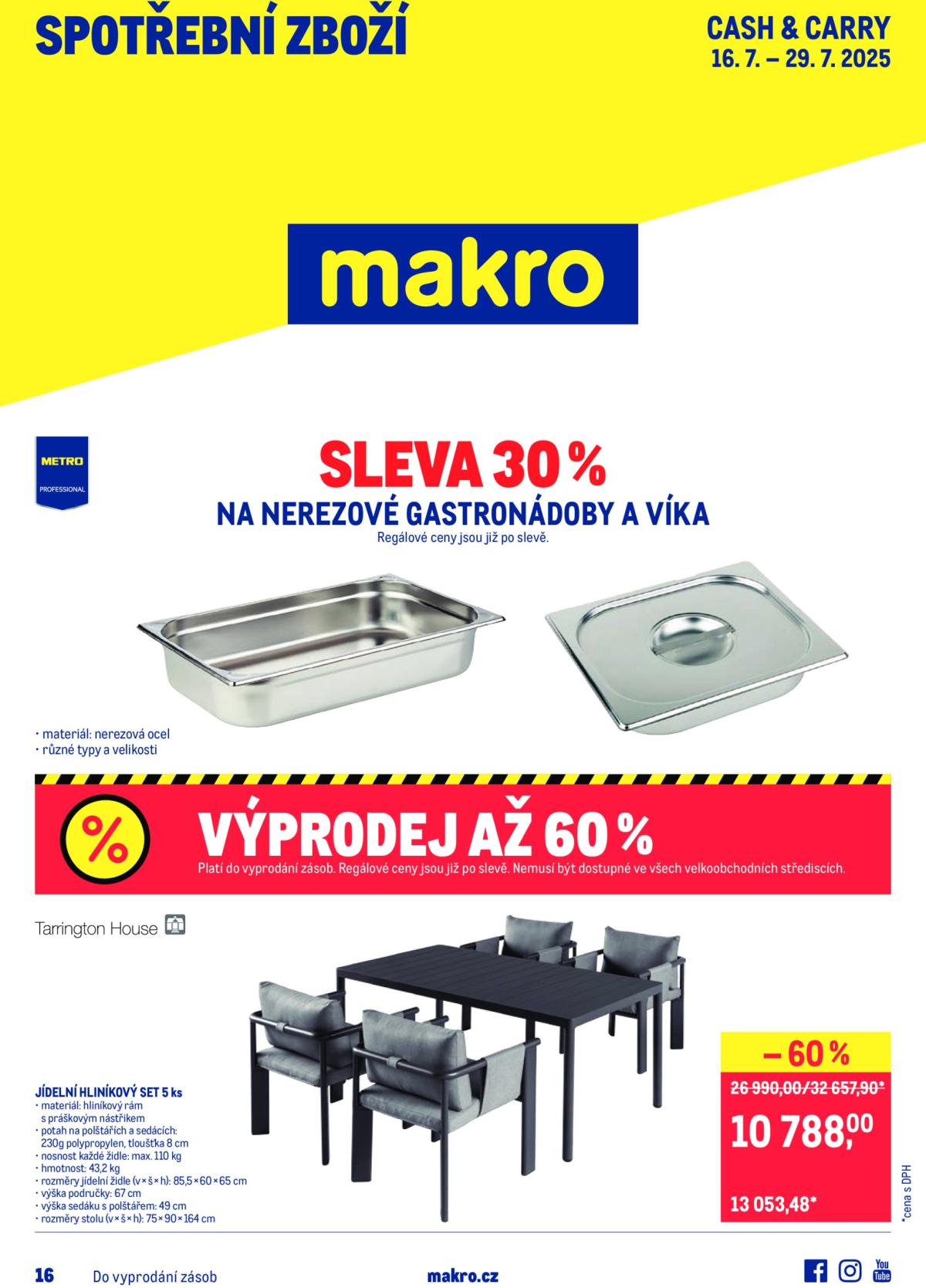 Leták Makro - Spotřební zboží od 16.07. do 29.07.