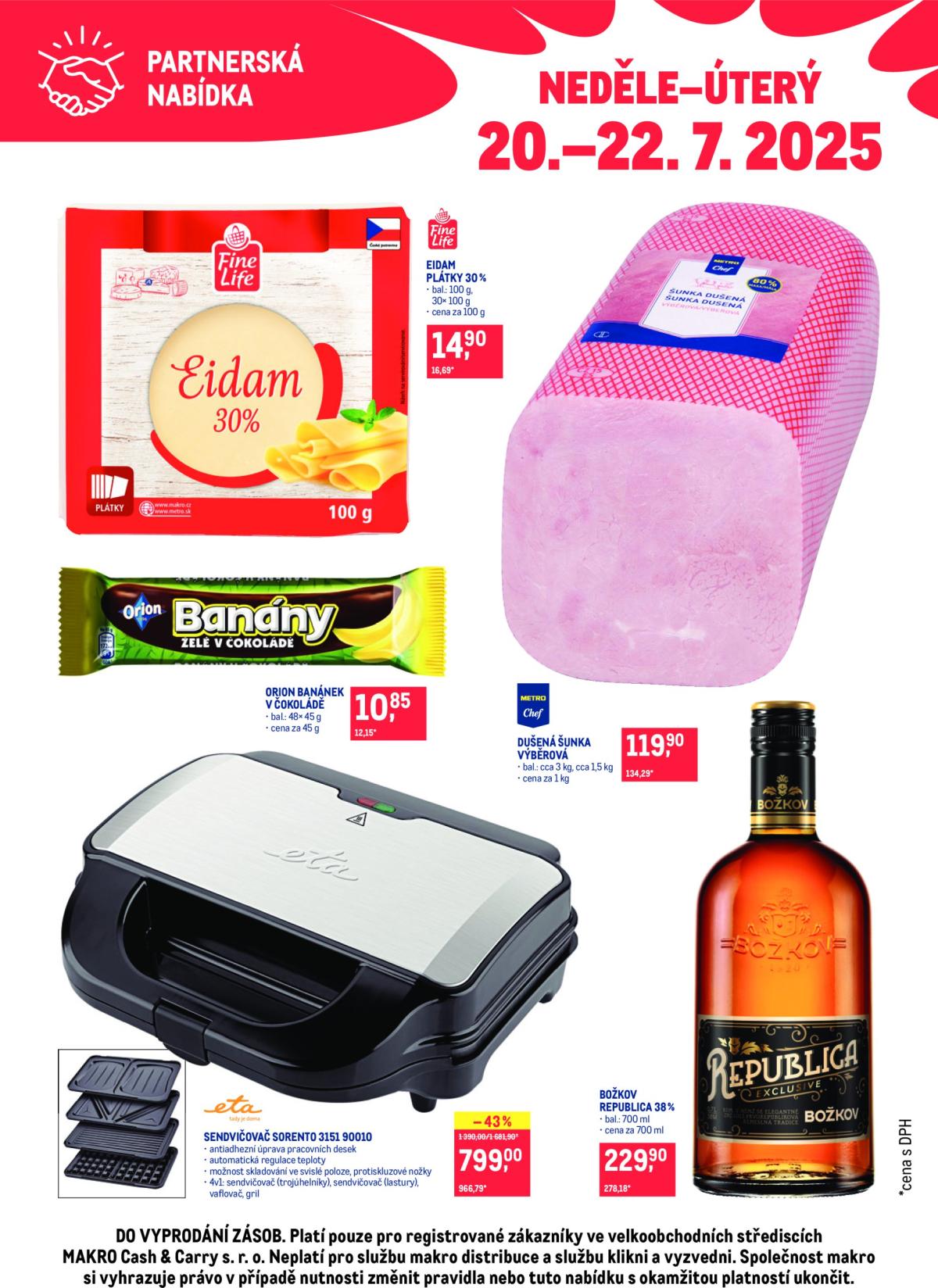 Leták Makro - Partnerská nabídka od 20.07. do 22.07.