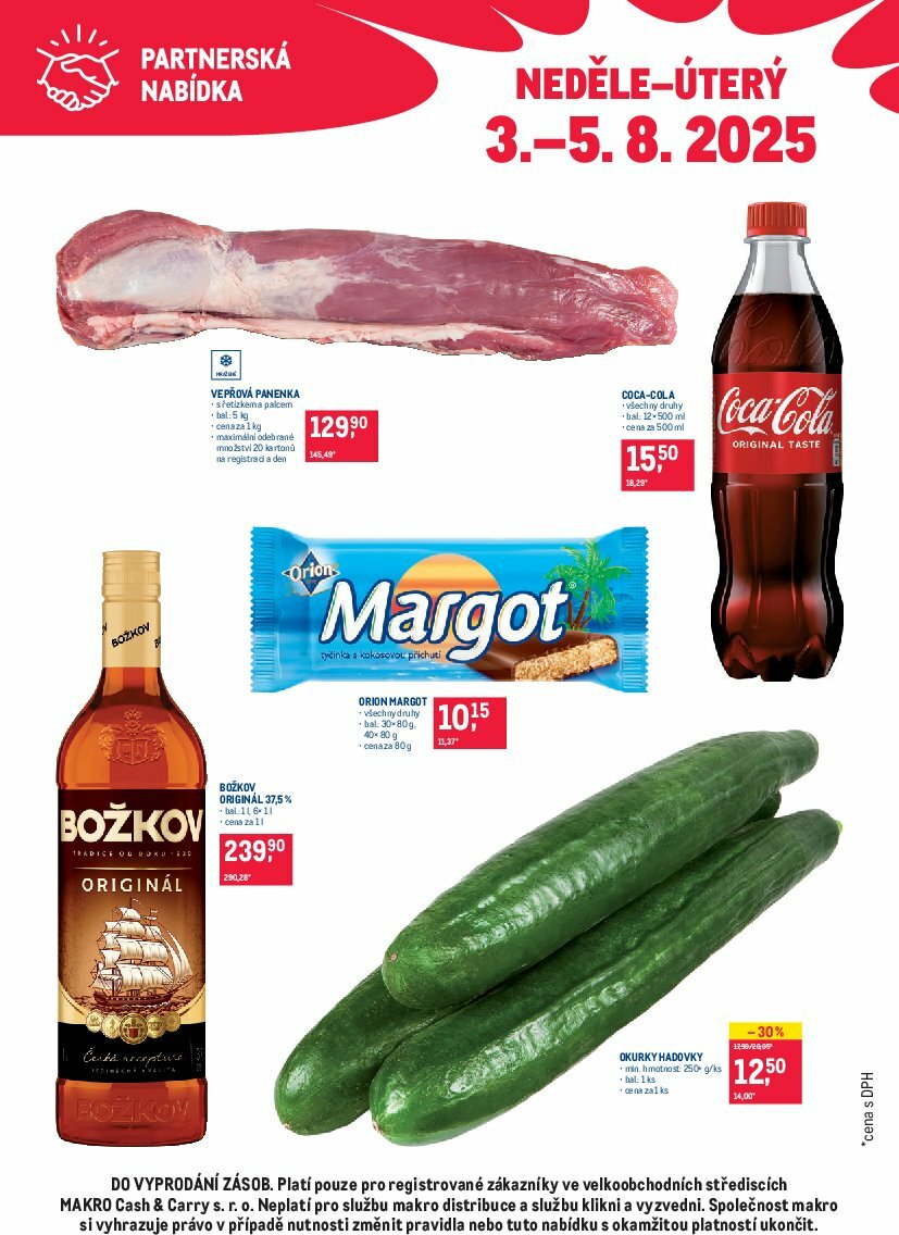 Leták Makro - Partnerská nabídka od 03.08. do 05.08.