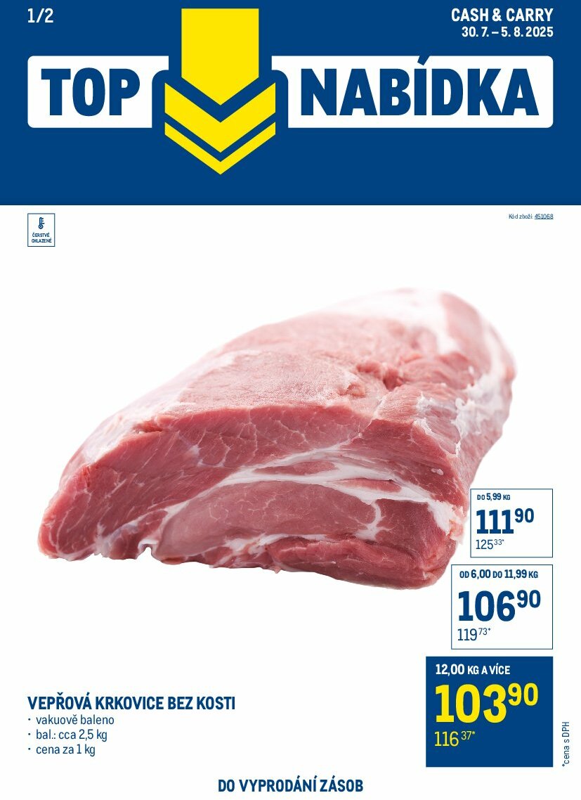 Leták Makro - TOP maso od 30.07. do 05.08.