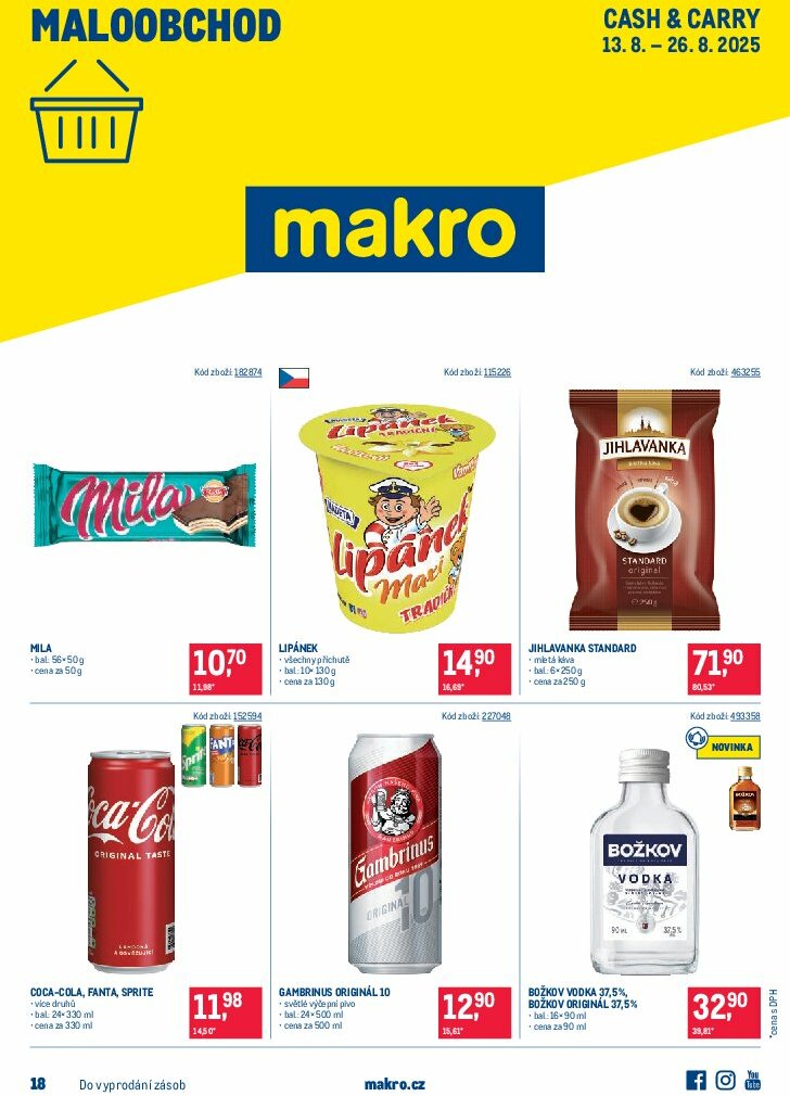 Leták Makro - Maloobchod od 13.08. do 26.08.