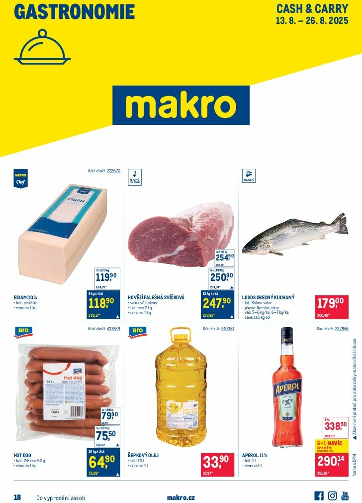Leták Makro - Gastronomie od 13.08. do 26.08.
