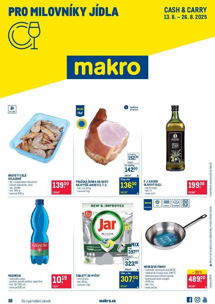Leták Makro - Pro milovníky jídla od 13.08. do 26.08.