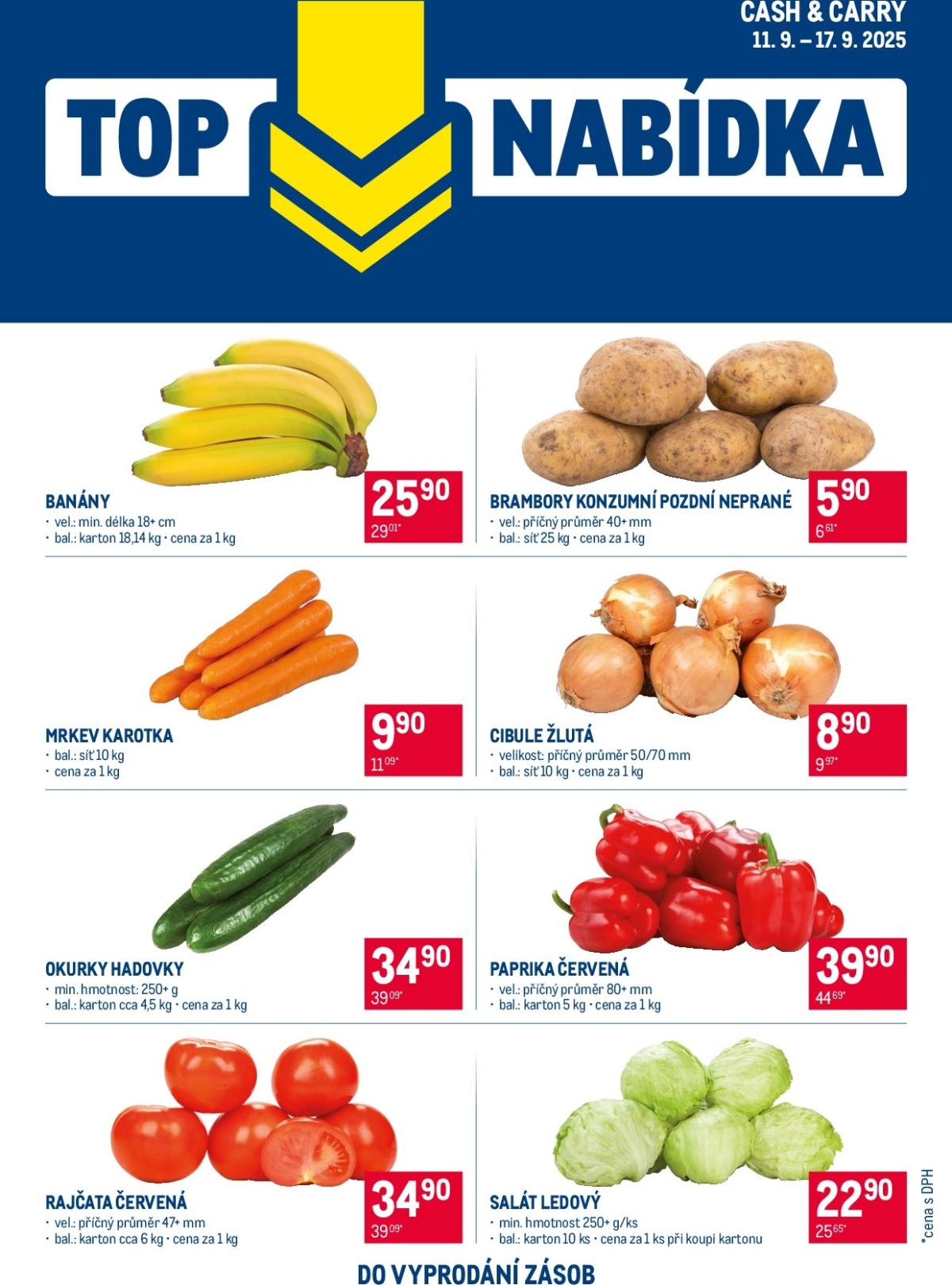 Leták Makro - TOP ovoce a zelenina od 11.09. do 17.09.
