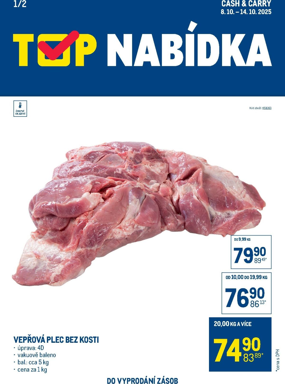 Aktuální leták Makro - TOP maso od 08.10. do 14.10.