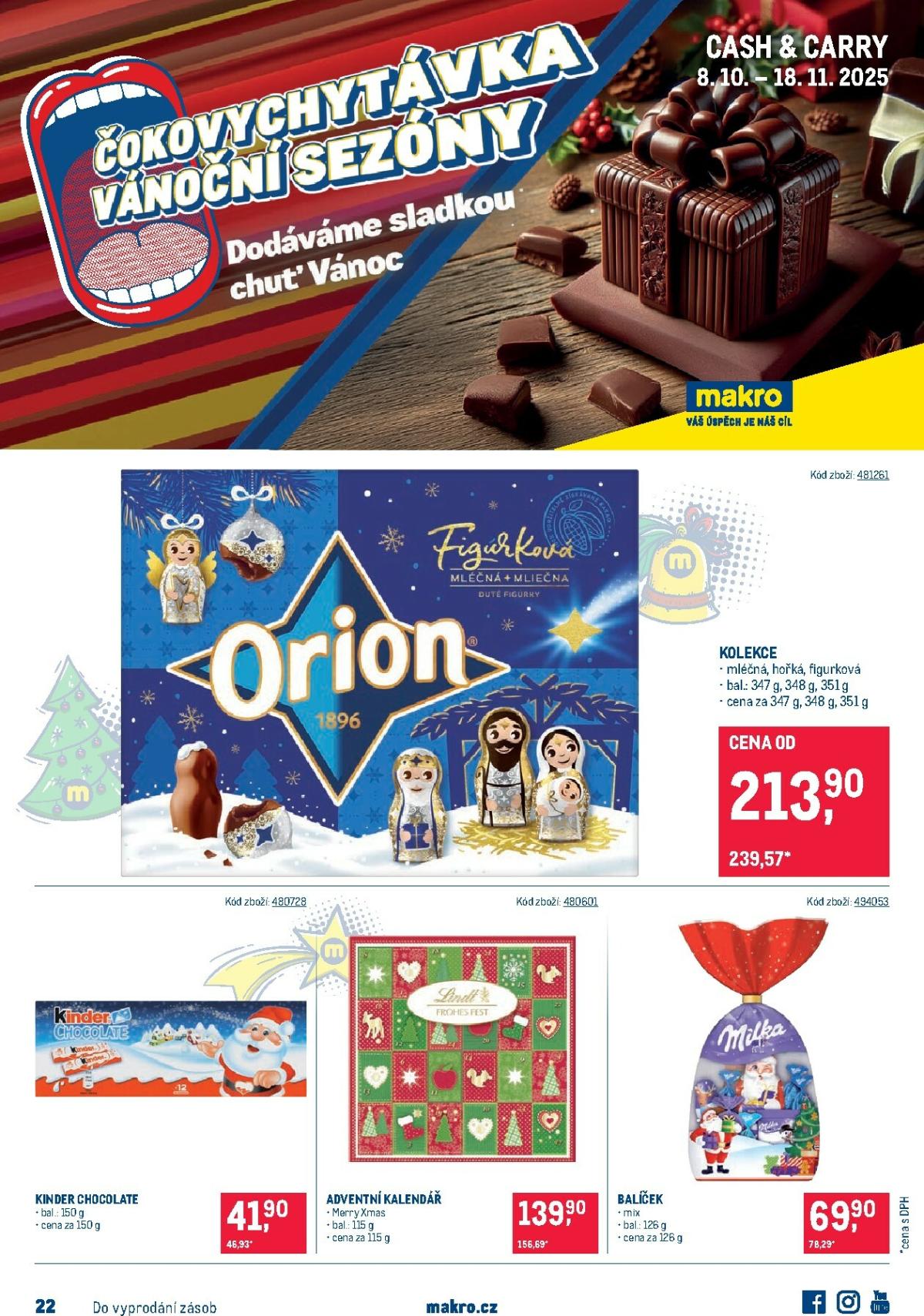 Aktuální leták Makro - Mikulášské čokolády od 08.10. do 18.11.