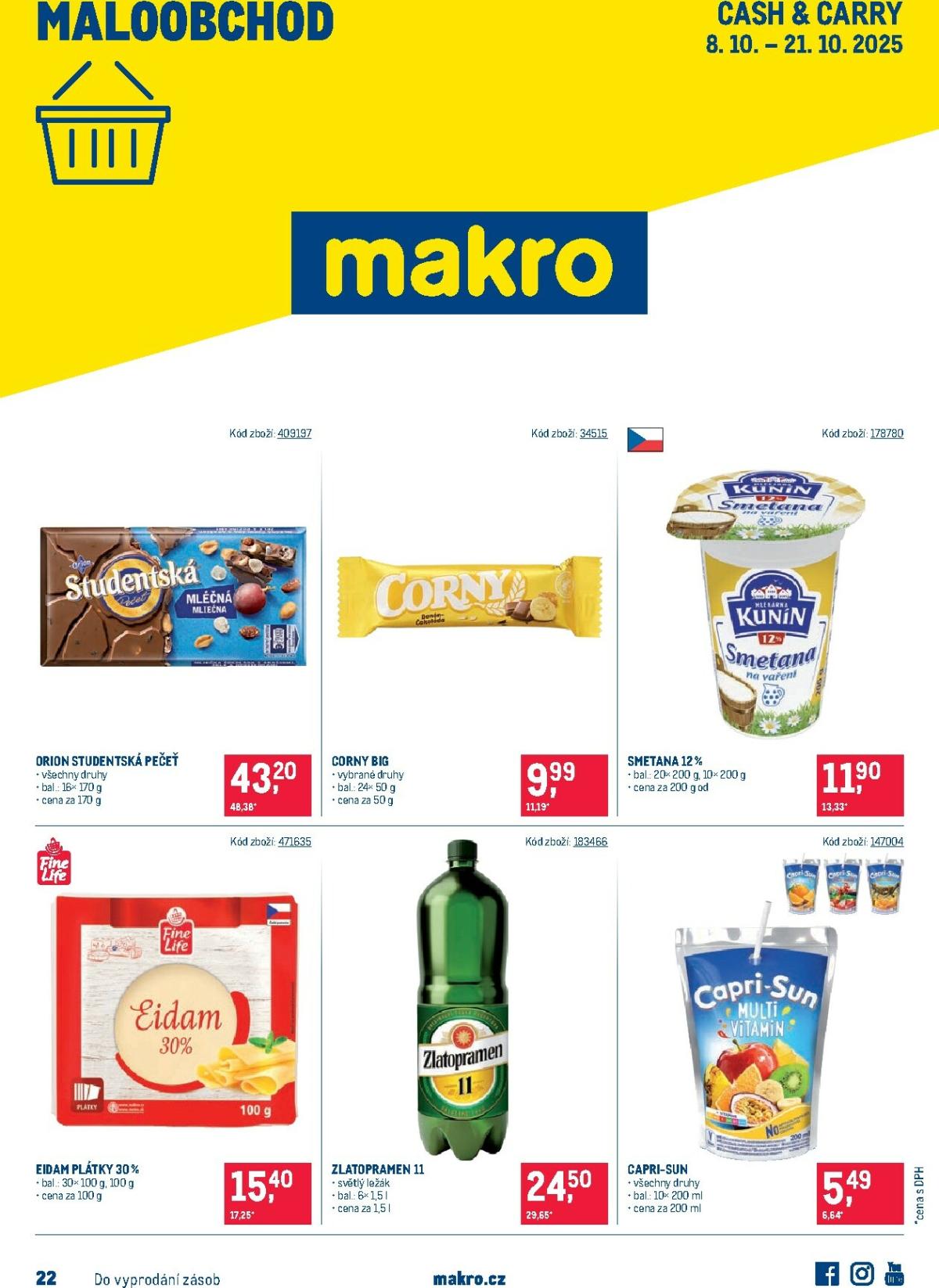 Aktuální leták Makro - Maloobchod od 08.10. do 21.10.