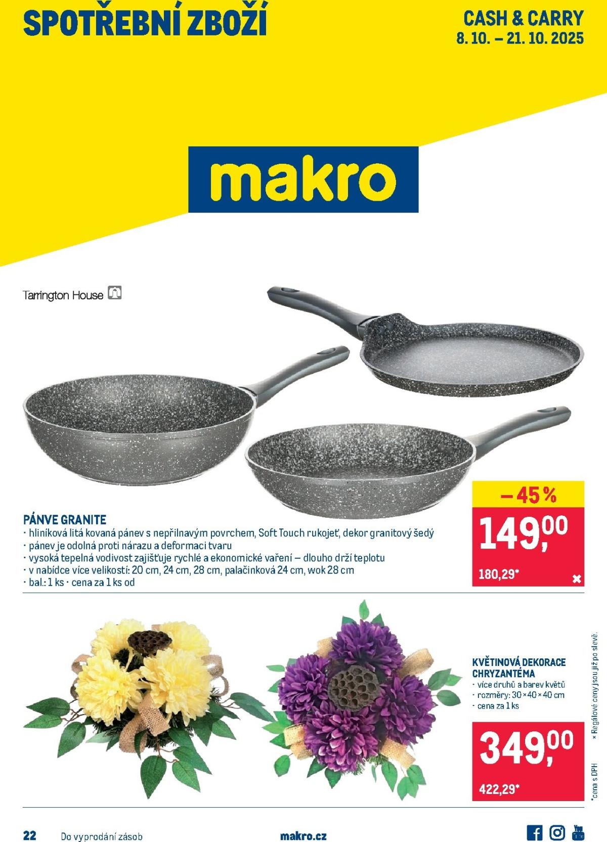 Aktuální leták Makro - Spotřební zboží od 08.10. do 21.10.