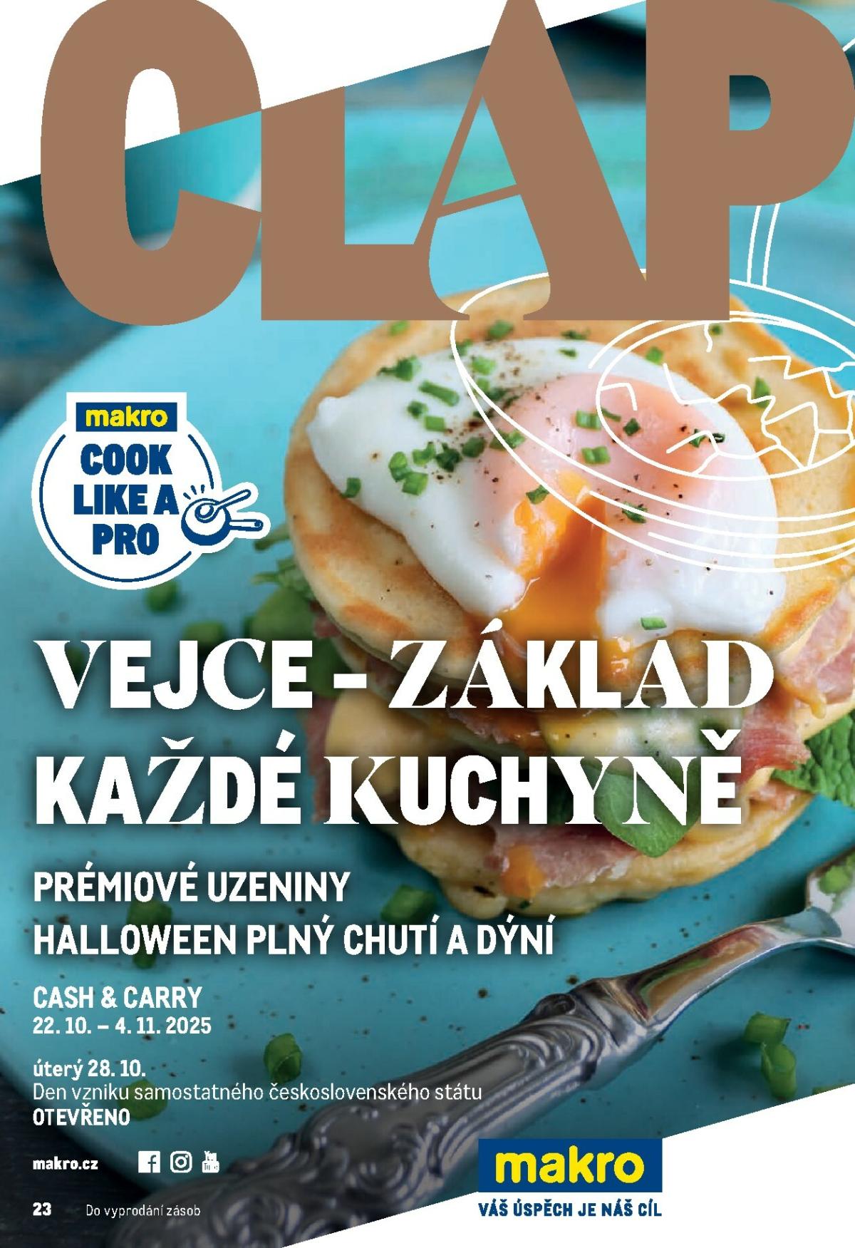 Aktuální leták Makro - Pro milovníky jídla od 22.10. do 04.11.