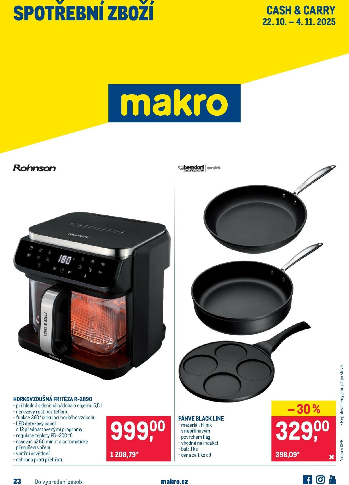Aktuální leták Makro - Spotřební zboží od 22.10. do 04.11.
