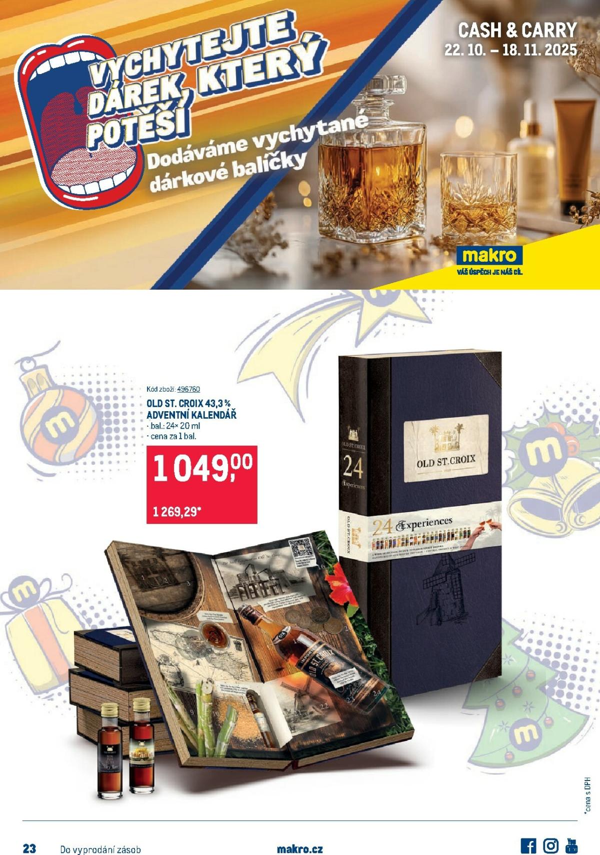 Aktuální leták Makro - Dárkové balíčky od 22.10. do 18.11.