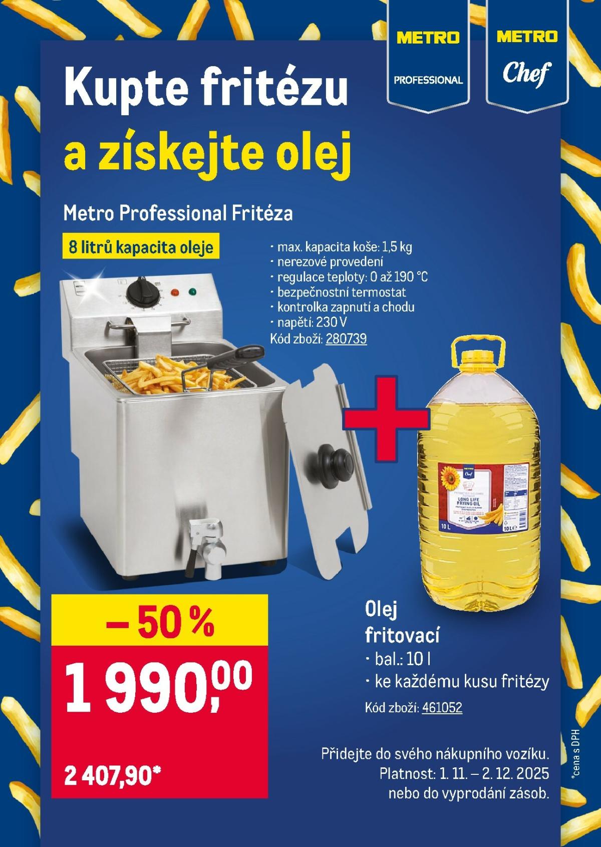 Aktuální leták Makro - Kupte fritézu a získejte olej od 01.11. do 02.12.