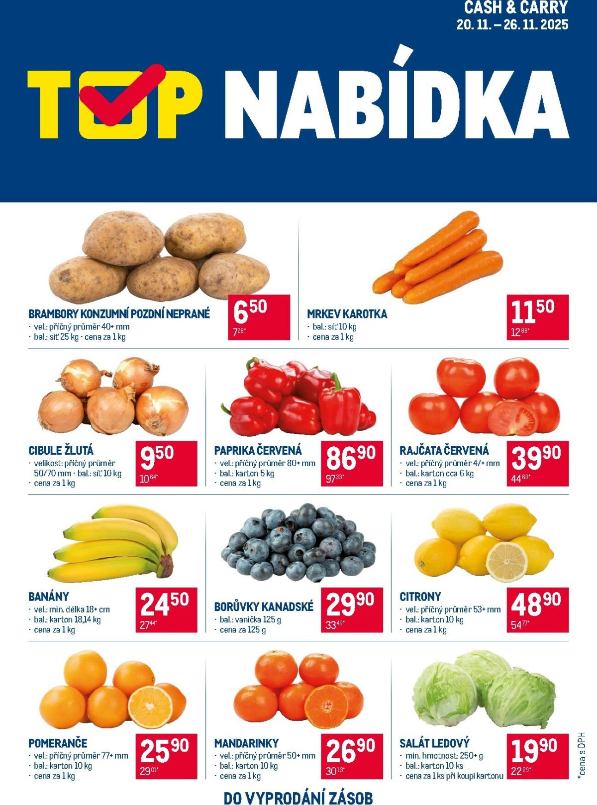 Aktuální leták Makro - TOP ovoce a zelenina od 20.11. do 26.11.