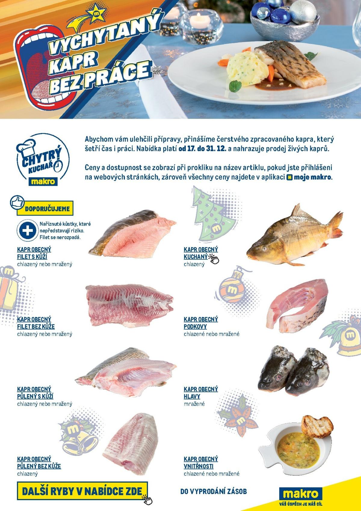 Aktuální leták Makro - Vychytaný kapr bez práce od 17.12. do 31.12.