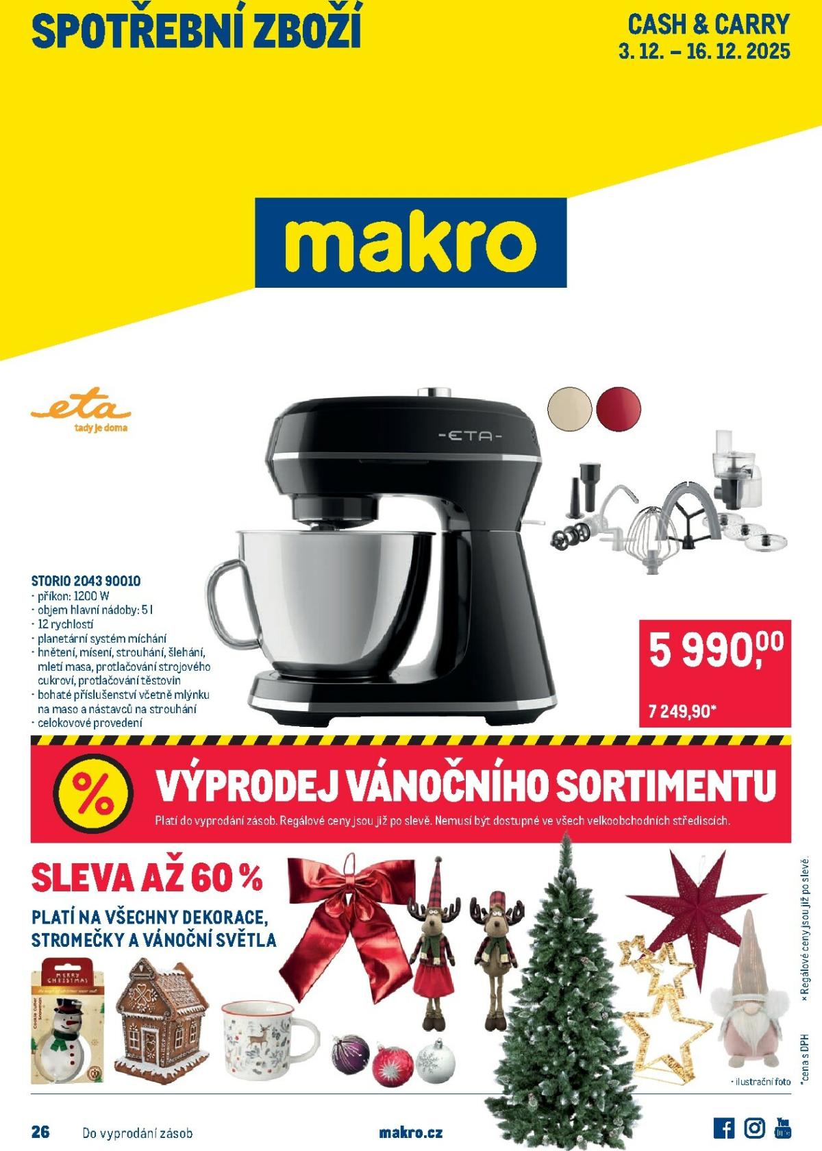 Aktuální leták Makro - Spotřební zboží od 03.12. do 16.12.