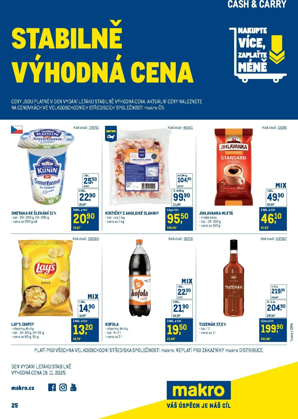 Aktuální leták Makro - Stabilně výhodná cena od 19.11. do 31.01.