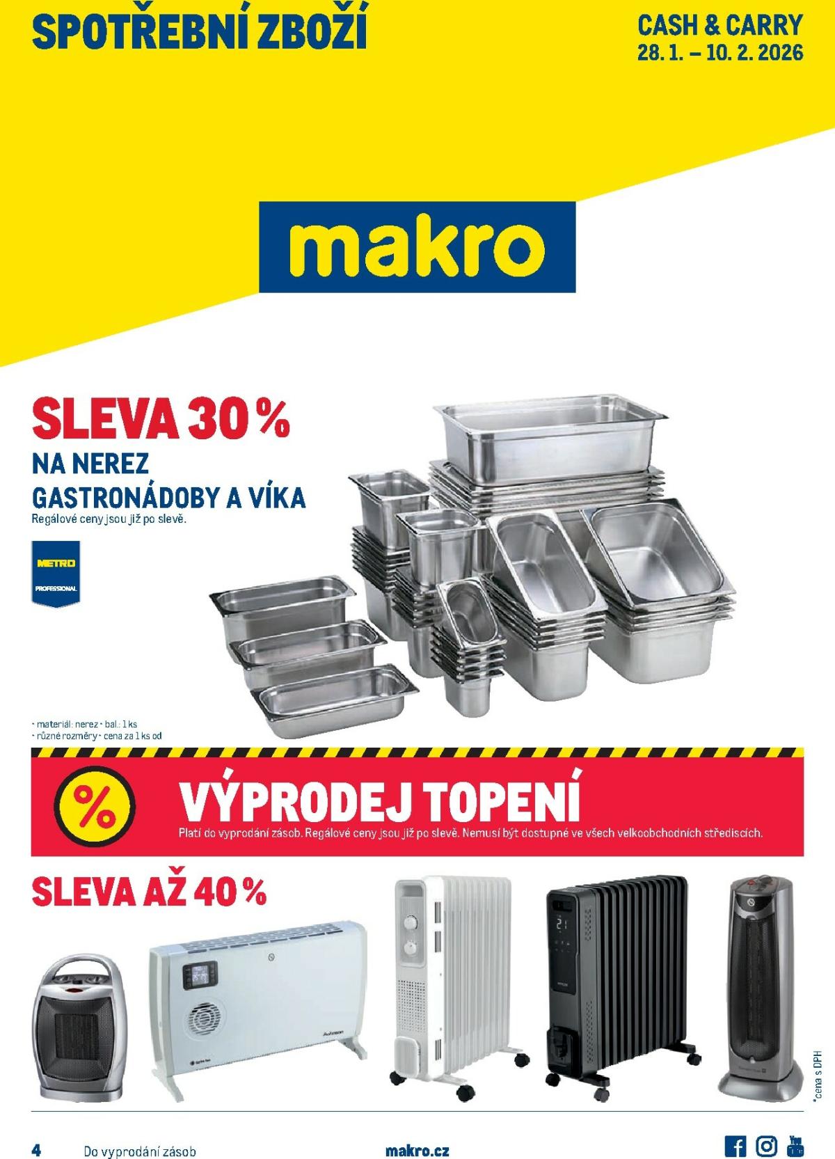 Makro - Spotřební zboží leták platný od středy 28.01.2026 do úterý 10.02.2026