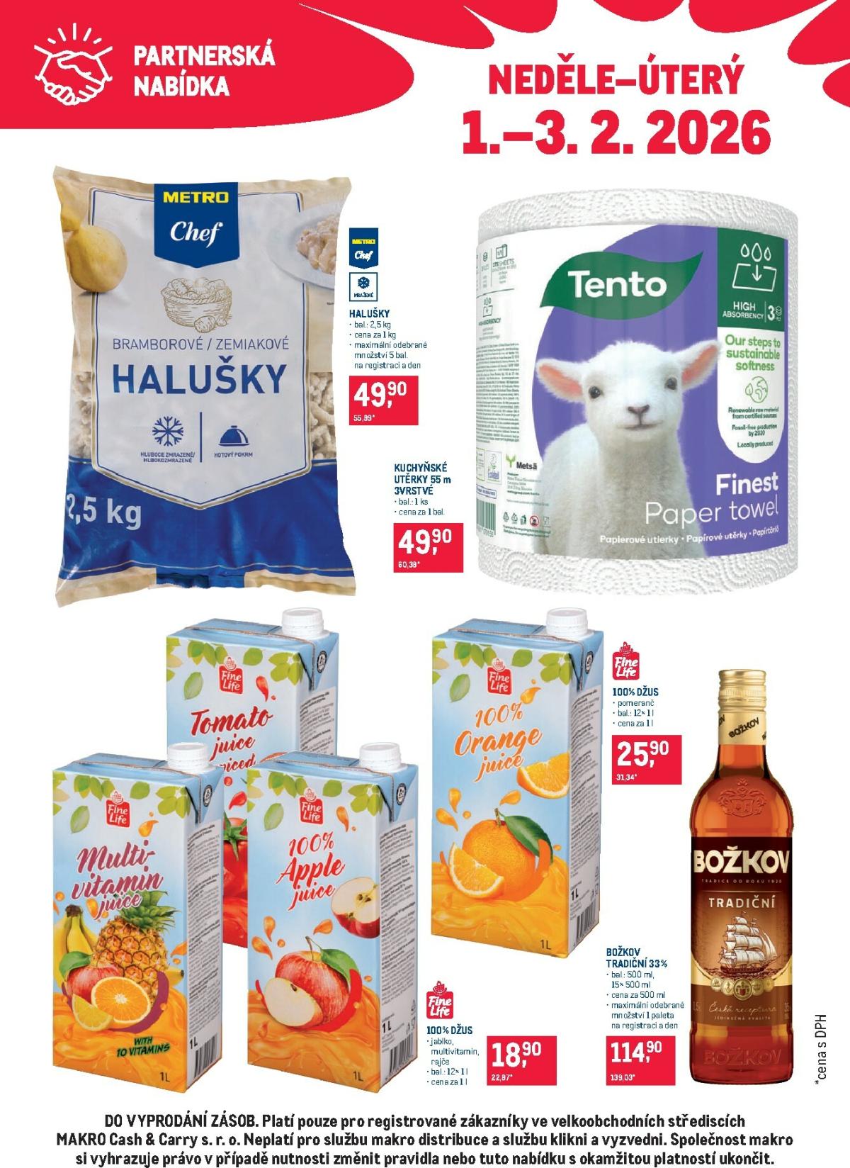Makro - Partnerská nabídka leták platný od neděle 01.02.2026 do úterý 03.02.2026