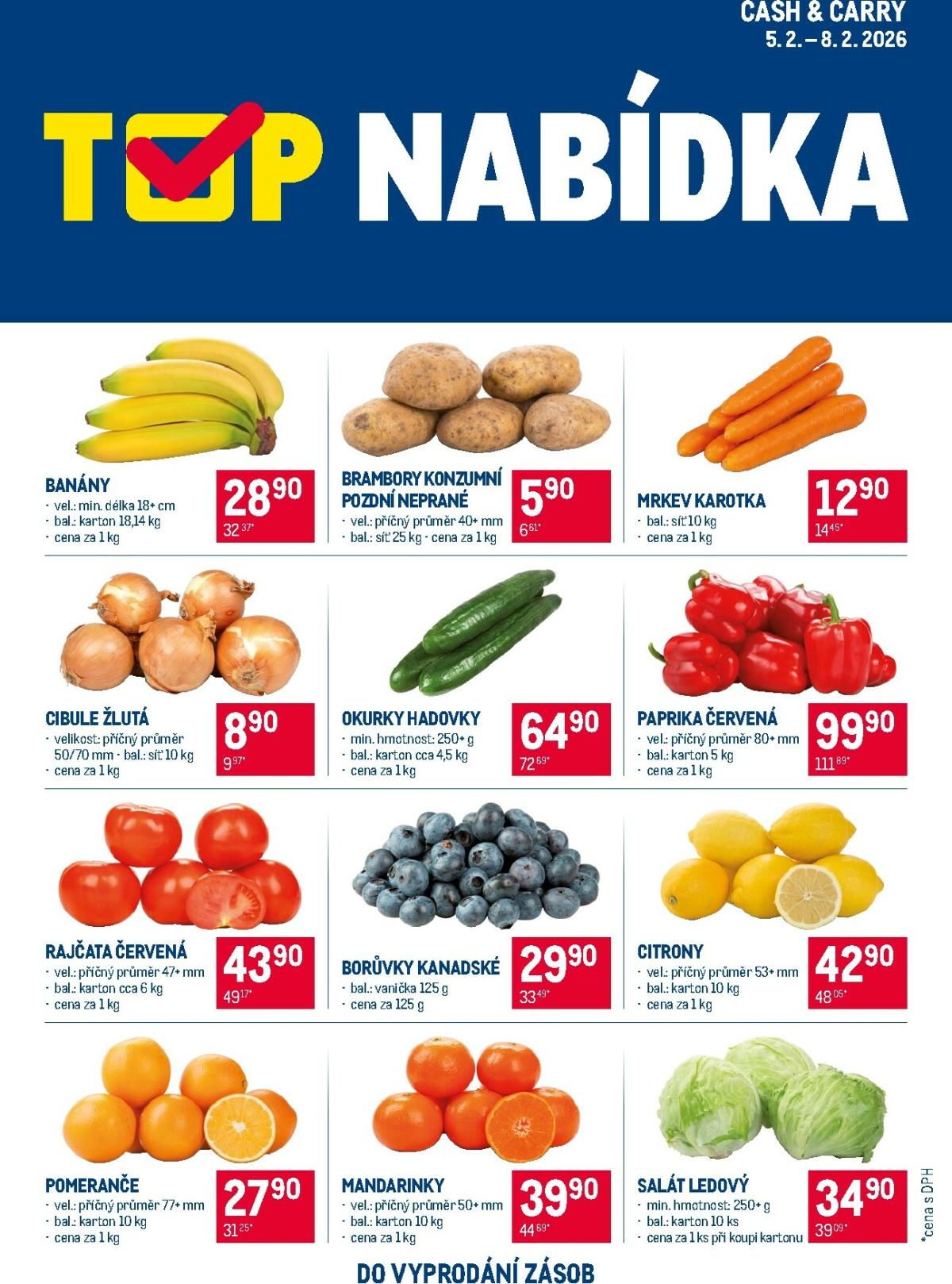 Makro - TOP ovoce a zelenina leták platný od čtvrtka 05.02.2026 do neděle 08.02.2026