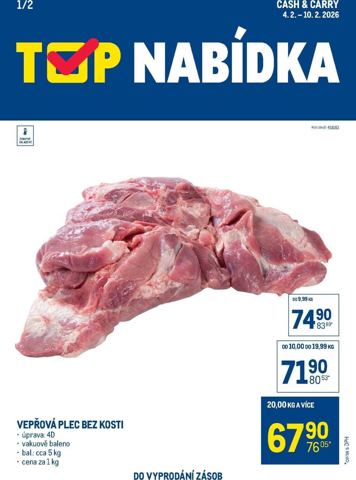 Makro - TOP maso leták platný od středy 04.02.2026 do úterý 10.02.2026