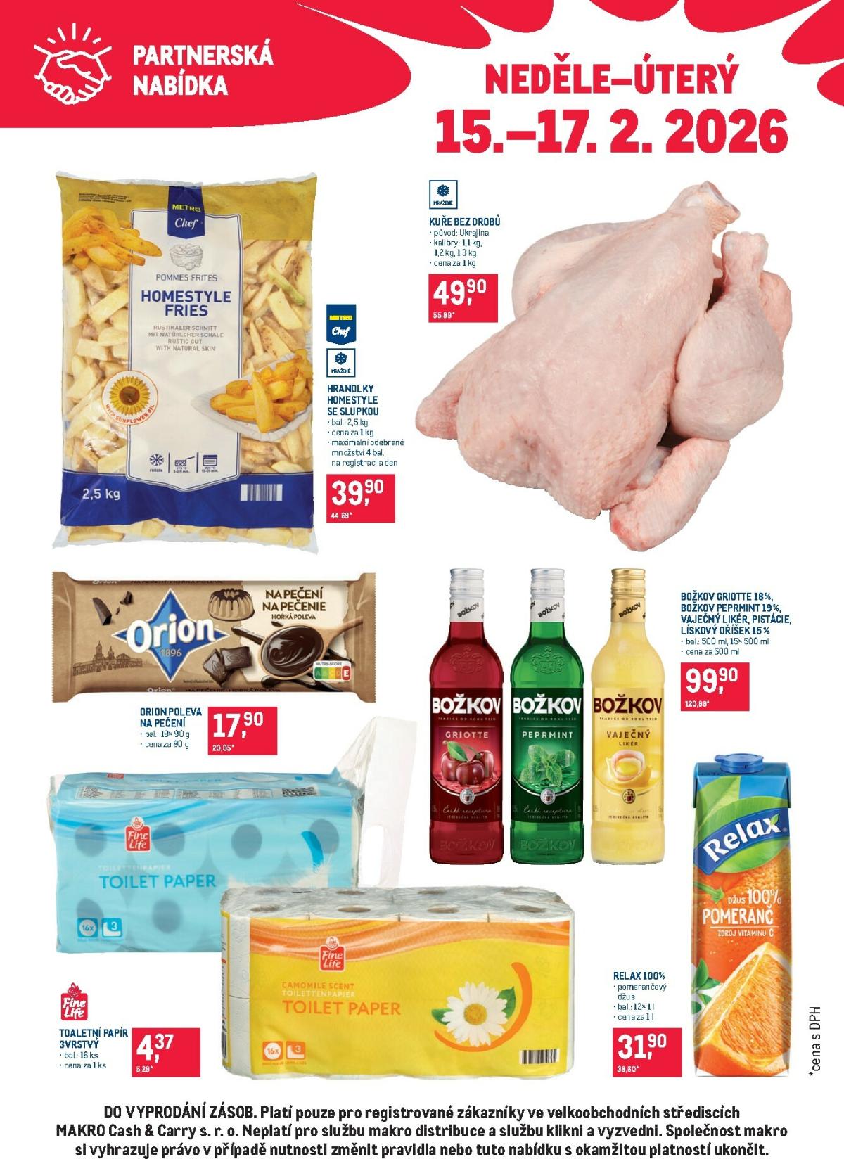 Makro - Partnerská nabídka leták platný od neděle 15.02.2026 do úterý 17.02.2026
