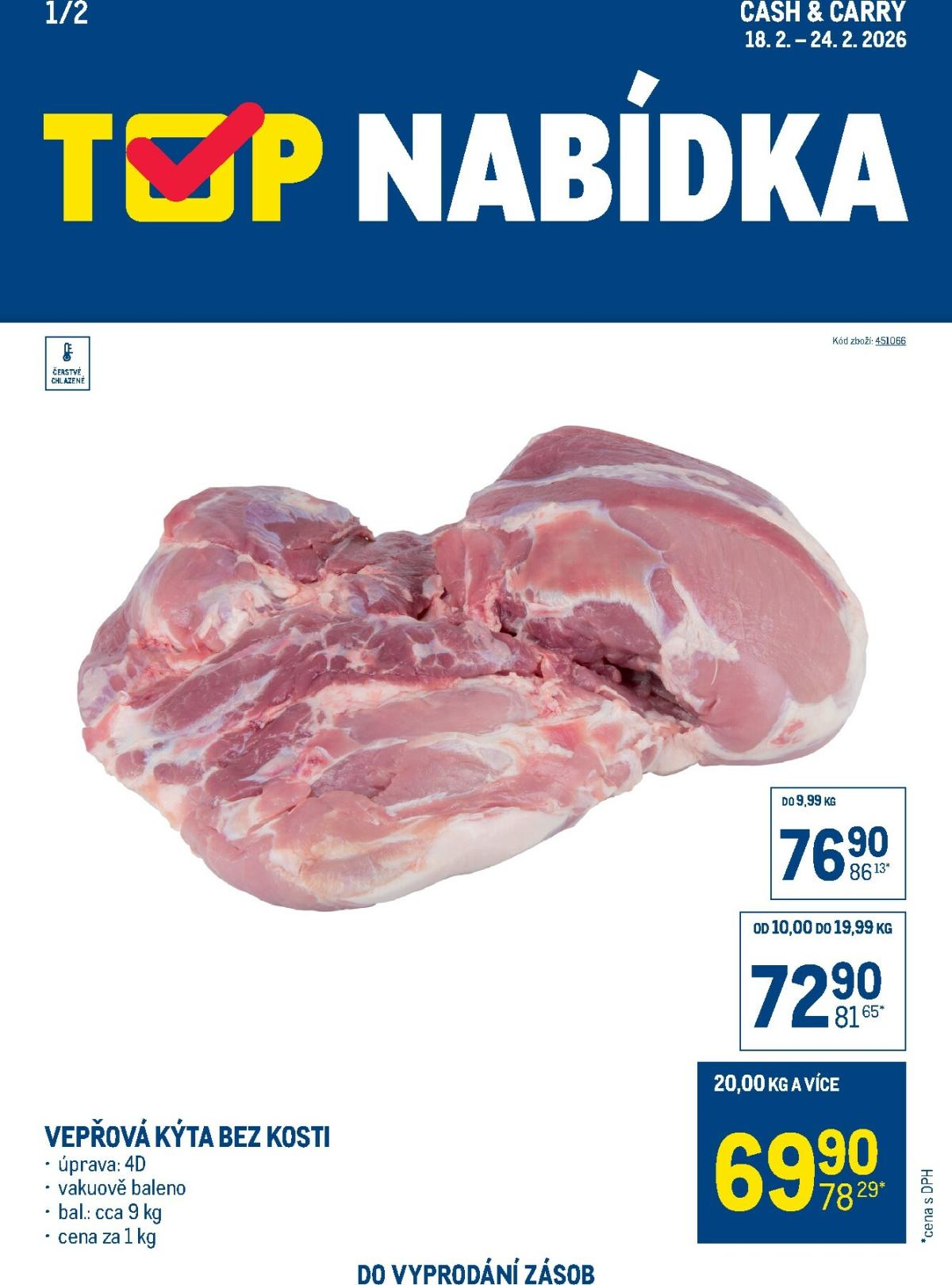 Makro - TOP maso leták platný od středy 18.02.2026 do úterý 24.02.2026