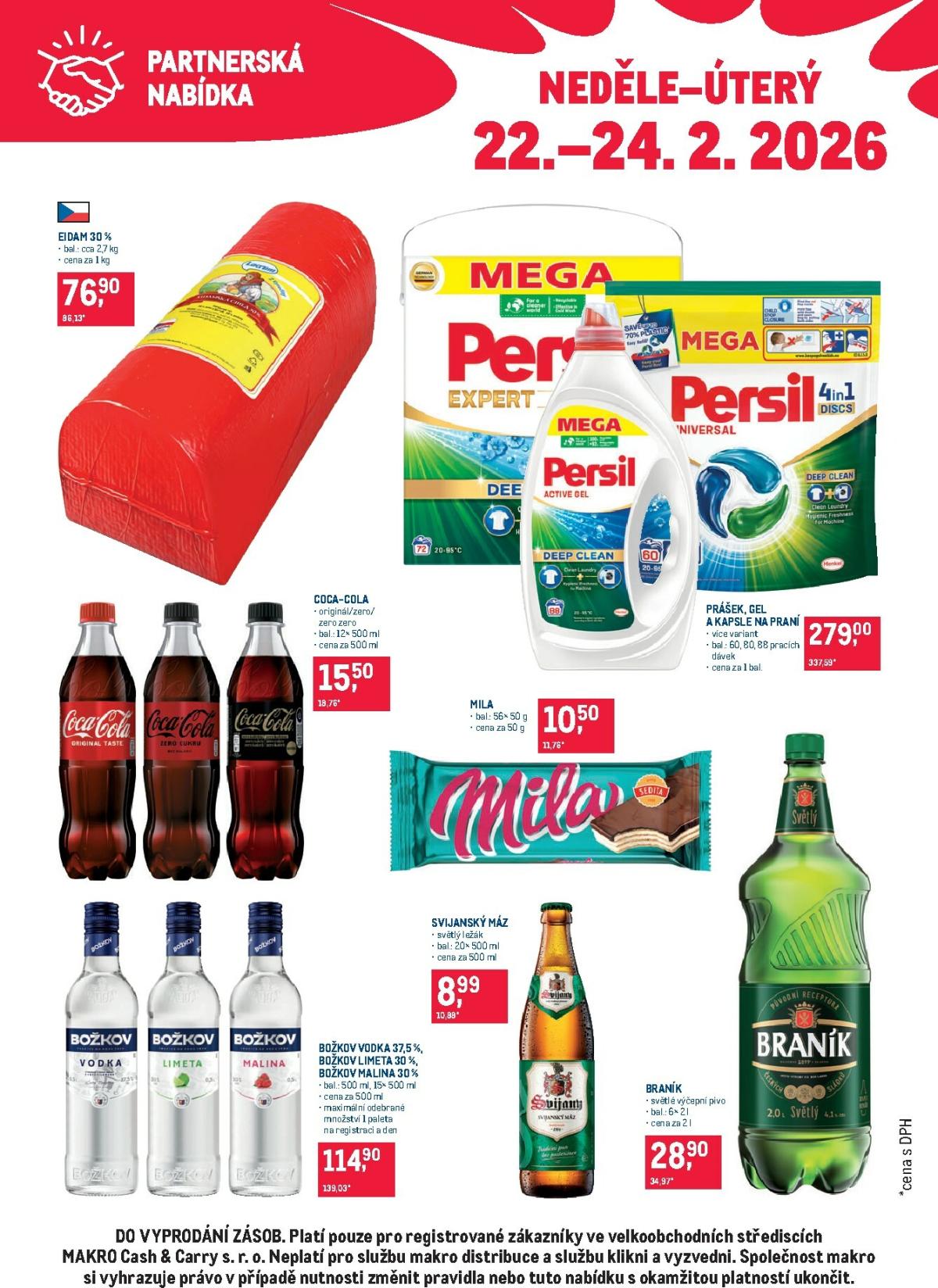 Makro - Partnerská nabídka leták platný od neděle 22.02.2026 do úterý 24.02.2026