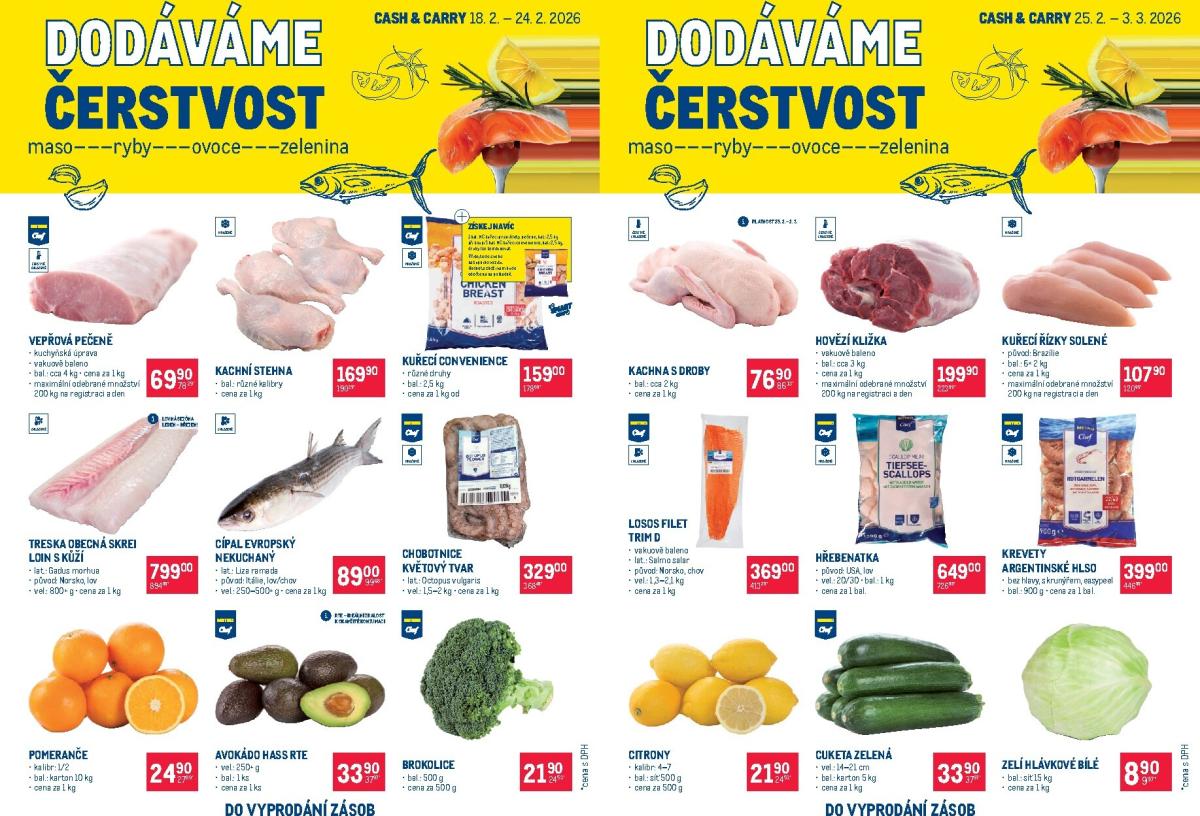 Makro - Čerstvé zboží leták platný od středy 18.02.2026 do úterý 24.02.2026