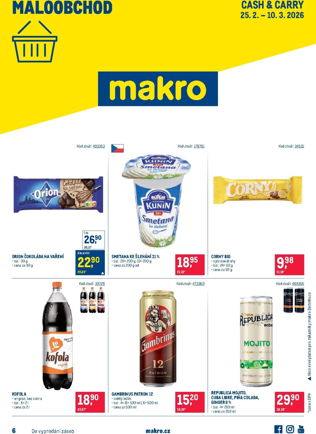 Makro - Maloobchod leták platný od středy 25.02.2026 do úterý 10.03.2026