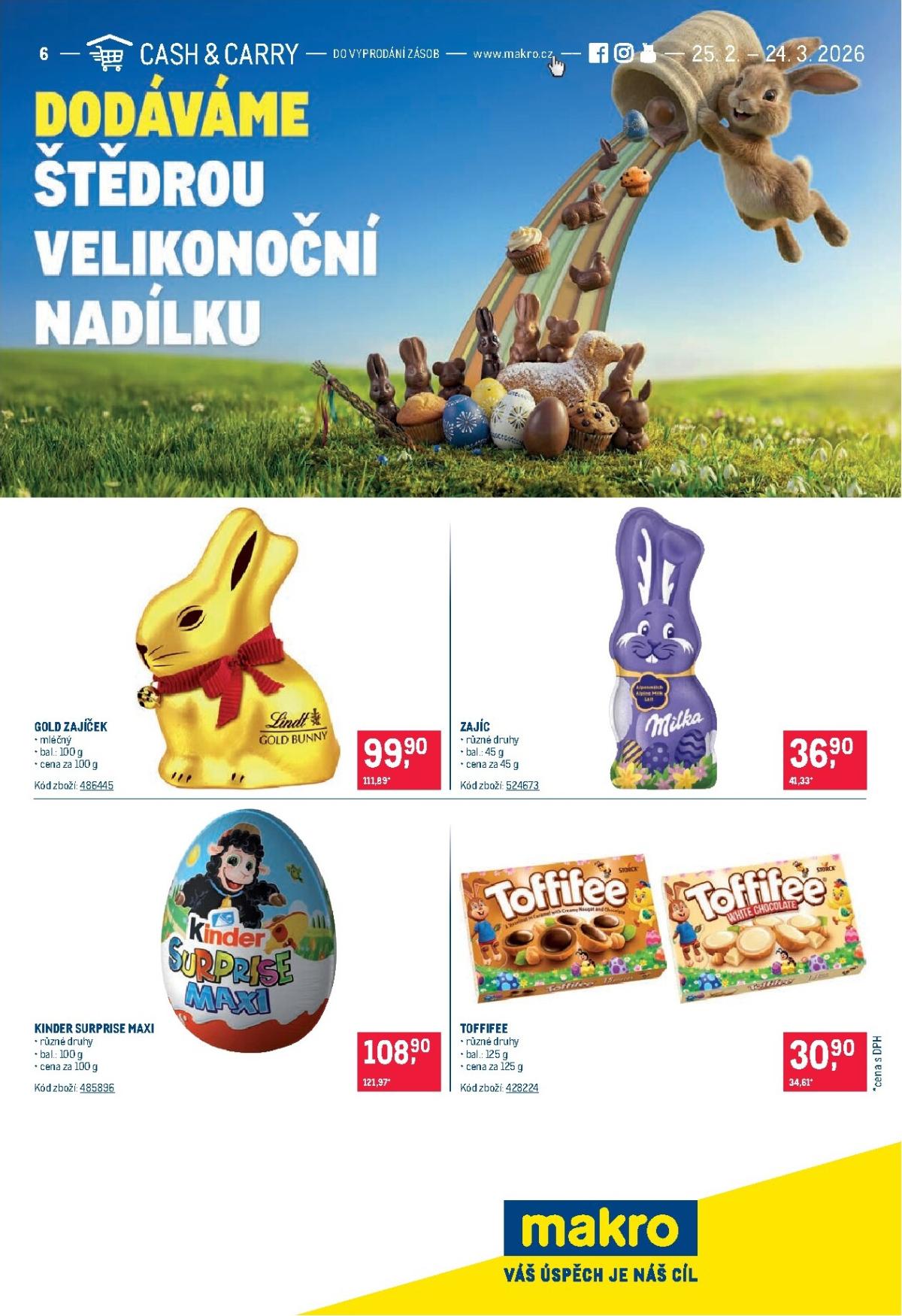 Makro - Velikonoce leták platný od středy 25.02.2026 do úterý 24.03.2026