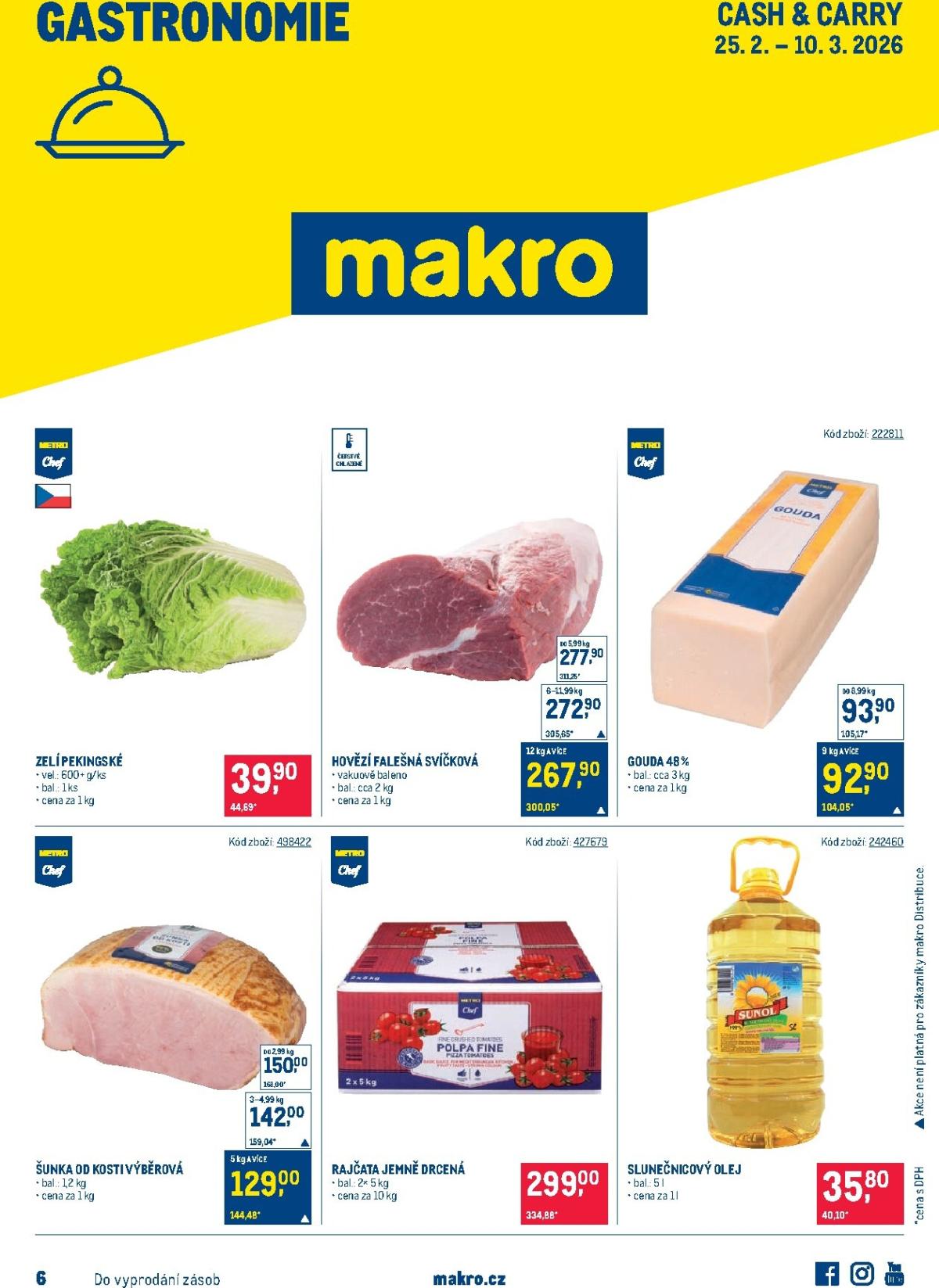 Makro - Gastronomie leták platný od středy 25.02.2026 do úterý 10.03.2026