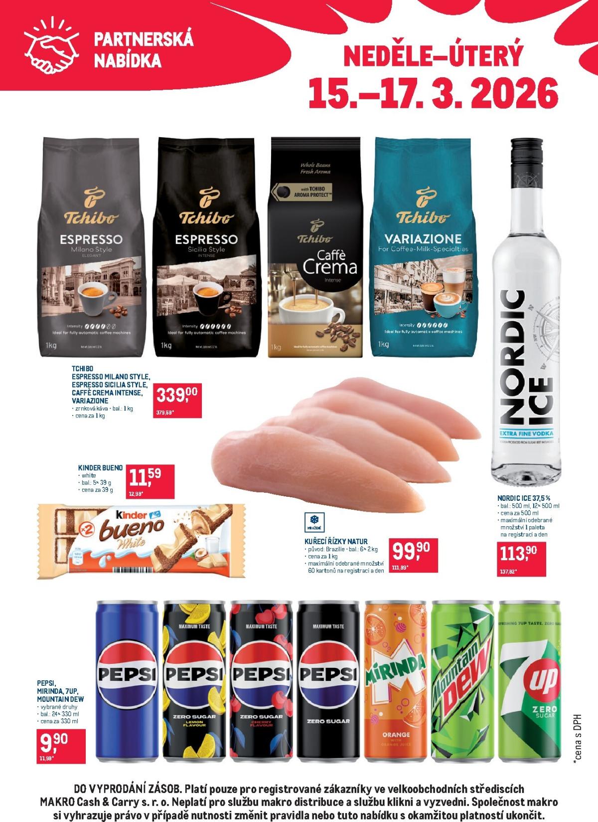 Makro - Partnerská nabídka leták platný od neděle 15.03.2026 do úterý 17.03.2026