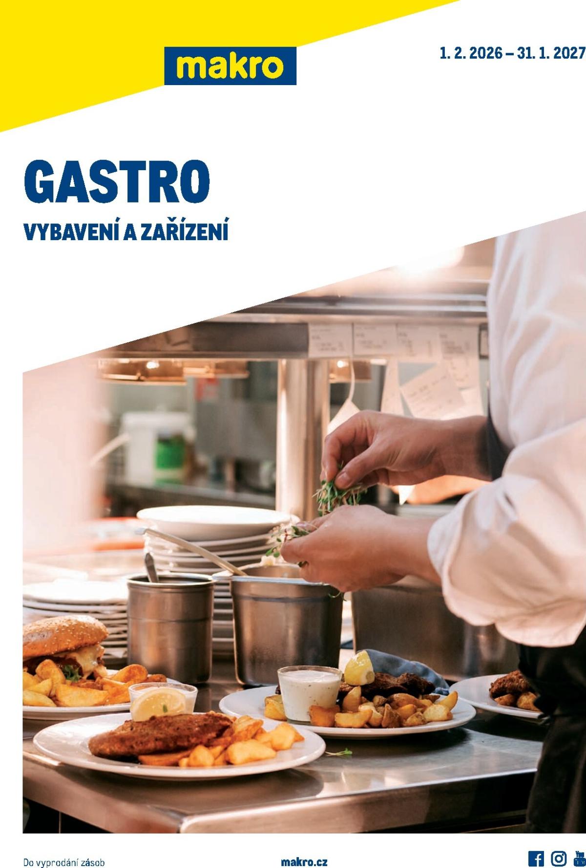 Makro - Gastro vybavení a zařízení leták platný od neděle 01.02.2026 do neděle 31.01.2027