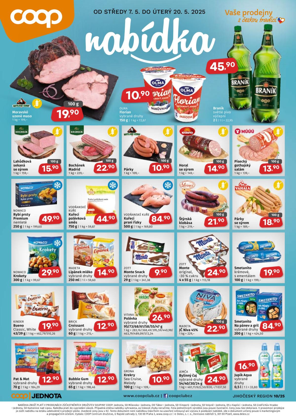Leták Coop - Jižní Čechy od 07.05. do 20.05.