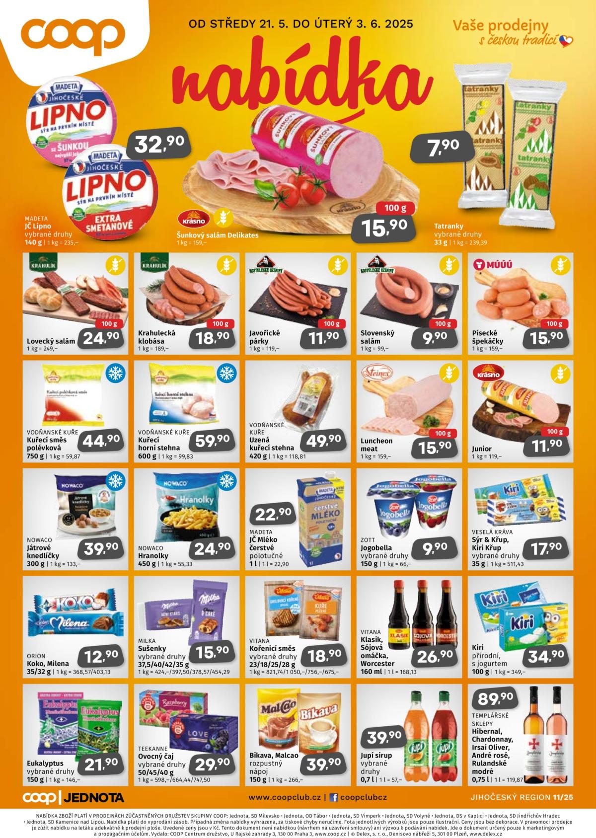 Leták Coop - Jižní Čechy od 21.05. do 03.06.