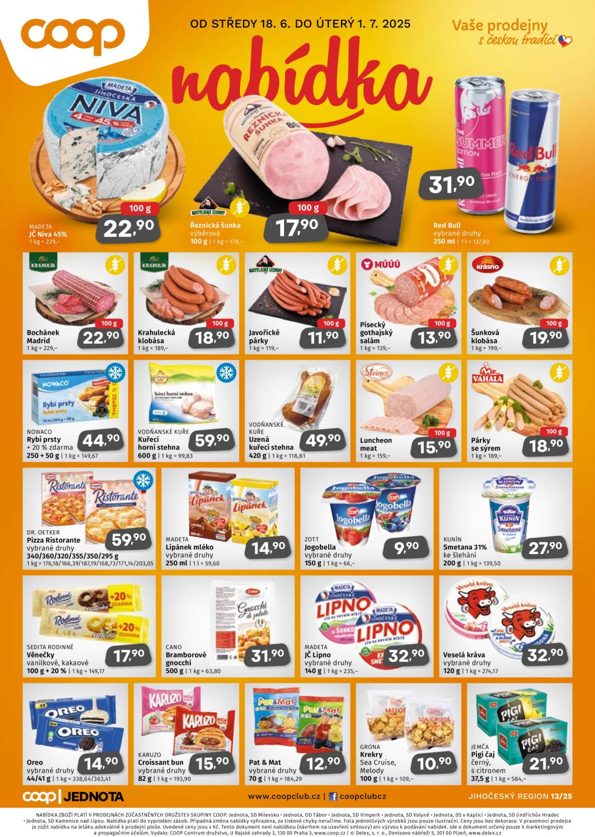 Leták Coop - Jižní Čechy od 18.06. do 01.07.