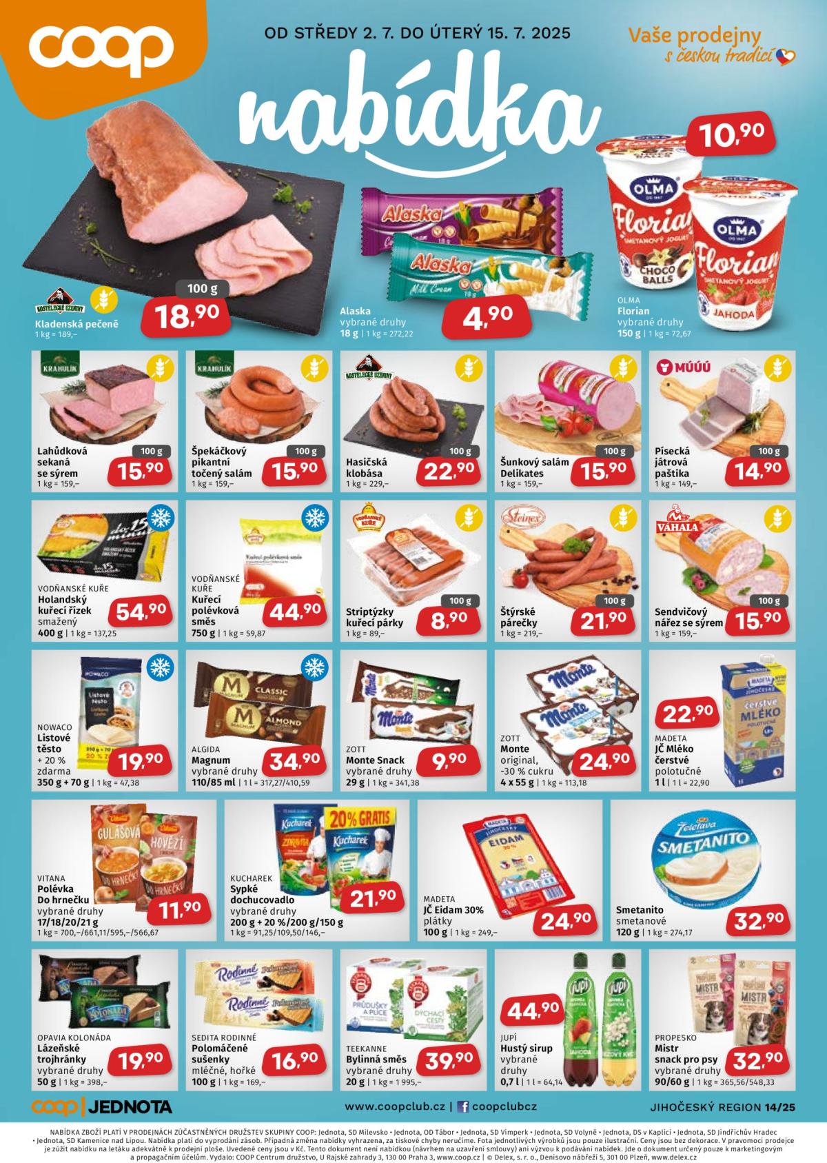 Leták Coop - Jižní Čechy od 02.07. do 15.07.