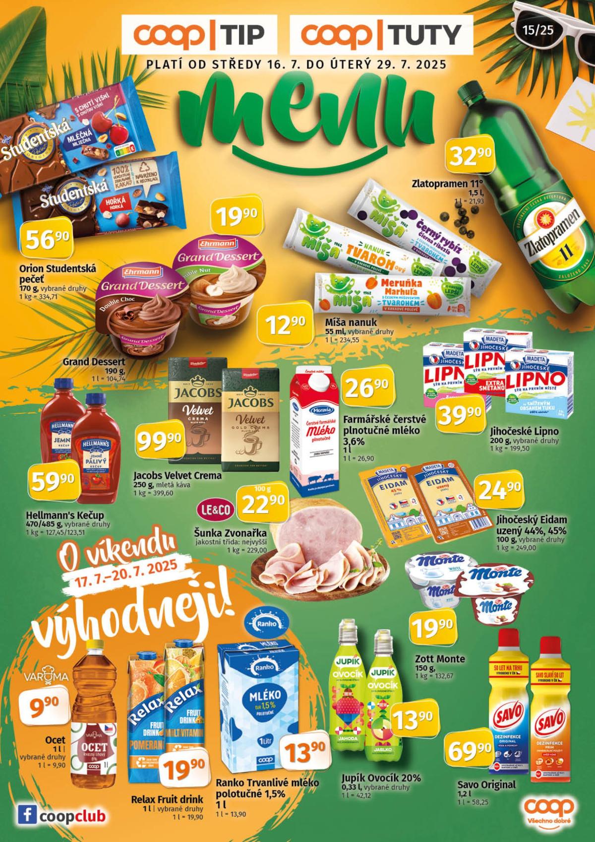 Leták Coop - Tuty-Tip Menu od 16.07. do 29.07.