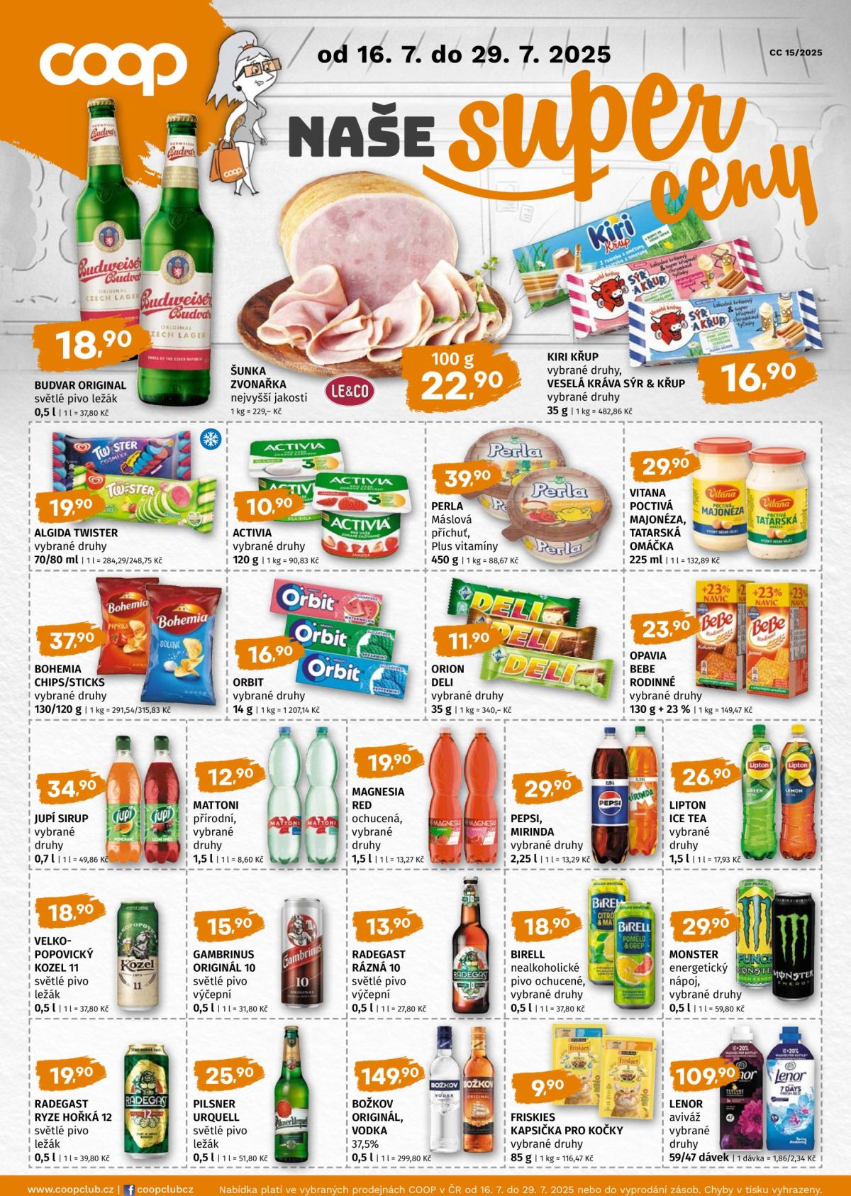 Leták Coop - Naše značky od 16.07. do 29.07.
