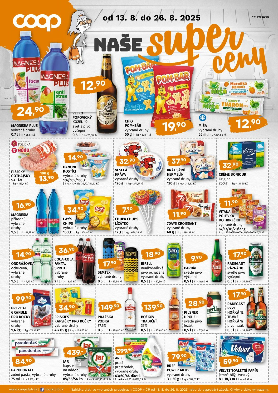 Leták Coop - Naše značky od 13.08. do 26.08.